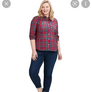 Vineyard Vines Marry plaid relaxed button down shirt Sz 18